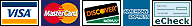 Visa, Master, Discover, American Express, Electronic-Check