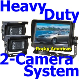 Complete Heavy Duty Two Camera Vehicle Rear View Backup System